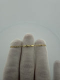 5.5 inch 2.5mm curb baby ID bracelet in 14K yellow gold, 1.52g, view 6 - Ott Family Jewelry