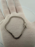 7" 14k White Gold Cuban 4mm 10.6g