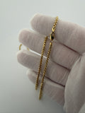 18" 14K Yellow Gold Rounded Box 2.5mm 6.9g