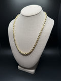 10K 6mm Handmade Solid Rope Chain