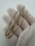 16 inch 2mm foxtail Franco chain in 14K yellow gold, 4.1g, view 6 - Ott Family Jewelry