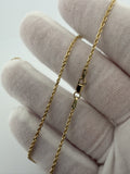 22" 14K Yellow Gold Rope 1.5mm 4.7g