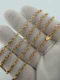 24" 14k Yellow Gold Puffed Mariner 3mm 5.93g