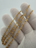 18" 14K Yellow Gold Fancy Cable 3mm 4.9g