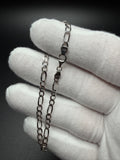 7.5" 14K White Gold Figaro 3mm 2.62g
