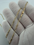 22" 14K Yellow Gold Figaro 2mm 3.93g