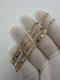 22" 14k Yellow Gold Figaro 3mm 7.22g