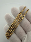 18" 14K Yellow Gold Curb 3mm 6.72g