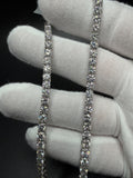 18" Silver 4mm 32.0ctw Moissanite Tennis Chain 23.0g