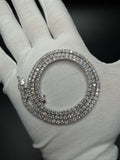 20 inch 3.4mm 16.5ctw VS/VVS lab diamond tennis chain in sterling silver, 31g, view 6 - Ott Family Jewelry