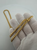 22" 14k Yellow Gold Cuban 5.5mm 18.8g