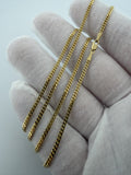 26" 14K Yellow Gold Cuban Chain 2mm 8.6g
