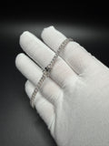 8" Silver 5ctw VS/VVS Lab Diamond Tennis Bracelet 3mm 12.0g