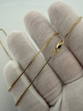 18" 14K Yellow Gold Box Chain 1mm 3.9g
