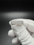 Size 10 Silver 2.1ctw VS/VVS 3 Row Lab Diamond Half Eternity Band 6mm 3.6g