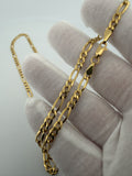 26" 14K Yellow Gold Figaro 4mm 15.0g