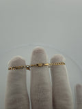 6 inch 3mm diamond cut curb baby ID bracelet in 14K yellow gold, 2.73g, view 6 - Ott Family Jewelry