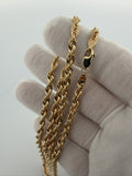 24" 14k Yellow Gold Rope 4.5mm 12.0g