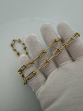 18" 10k Yellow Gold Fancy Paperclip/Hardware Link 5.5mm 14.15g