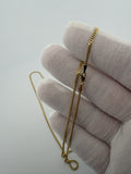 22" 14k Yellow Gold Cuban 1.75mm 5.42g