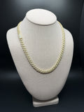 8mm Moissanite Cuban Chain, 12.6ctw D VVS1, GRA Certified, Gold Over 925 Silver, 20" (59.1g)