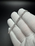 7" Silver Moissanite Tennis Bracelet 3mm 8.9g