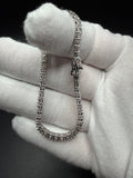 6.5" Silver Moissanite Tennis Bracelet 3mm 8.5g