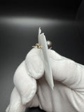 10k Yellow Gold 8mm Black Freshwater Pearl Studs 1.9g