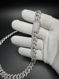 20" 12mm silver moissanite Cuban chain, 26.21ctw D VVS1, 109.4g – Ott Family Jewelry (6)