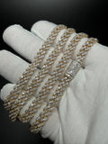 22 inch 6mm 13ctw VS/VVS lab diamond Cuban chain in gold over sterling silver, 42.5g, view 6 - Ott Family Jewelry