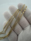 26" 14k Yellow Gold Foxtail Franco 2mm 4.56g