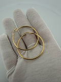 40mm x 2mm 14K yellow gold hoop earrings, 2.8g – Ott Family Jewelry (6)