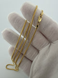 24" 14K Yellow Gold Franco Chain 1.8mm 9.3g