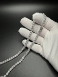 16" 5mm silver moissanite tennis chain, 34ctw D VVS1, 27.5g – Ott Family Jewelry (6)