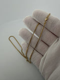 16" 14K Yellow Gold Foxtail Franco Chain 2mm 4.2g