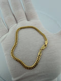 8" 14k Yellow Gold Cuban 4mm 10.21g