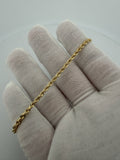 8" 14k Yellow Gold Rope 3mm 6.33g