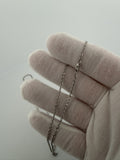 22" 14K White Gold Herme$ 2mm 4.82g