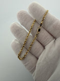 7.5" 14K Yellow Gold Rope 3mm 5.95g