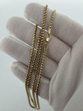 24" 14k Yellow Gold Franco 2.2mm 18.22g