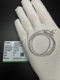 17" 14K White Gold 5.17ctw E-F VS Lab Diamond Tennis EGL Certified – 2mm – 9.69g