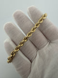 8" 14K Yellow Gold Rope 6mm 7.23g