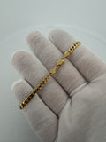 7.5" 14k Yellow Gold Cuban 4mm 8.35g