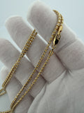 24" 14K Yellow Gold Ice Chain 2.5mm 10.66g