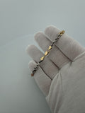 7.5" 14k Gold Tri-Color Rope 4.5mm 13.6g