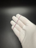 7" 2.2mm lab diamond and ruby alternating tennis bracelet, 1.50ctw, 925 silver, 5.0g – Ott Family Jewelry (6)