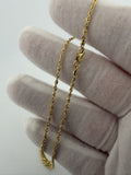 16" 14K Yellow Gold Rope 1.5mm 1.3g