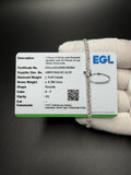 7" 14k White Gold 6.04ctw E-F VS Lab Diamond Tennis Bracelet EGL Certified 3.2mm 6.2g