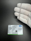 7" 14k White Gold 4.04ctw E-F VS Lab Diamond Tennis Bracelet EGL Certified 2.8mm 5.9g