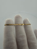 6" 14K Yellow Gold Curb Baby ID Bracelet 3mm 2.52g